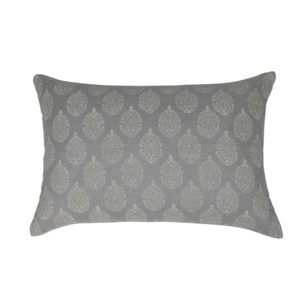 Chic grey beige patterned cushion