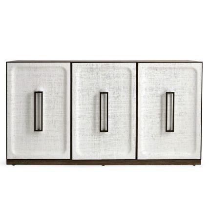 Black Label White Linen 3-Door Cabinet