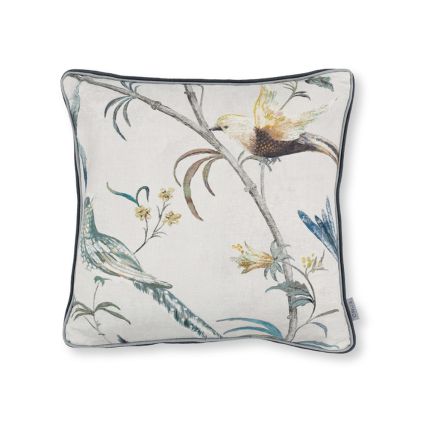 A gorgeous cushion by Romo with a nature-inspired illustration