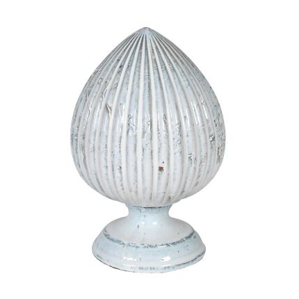 Shabby chic decorative ornament in white finish