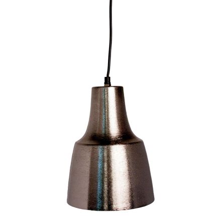 Dome Deco Brushed Aluminium Pendant - Silver - L