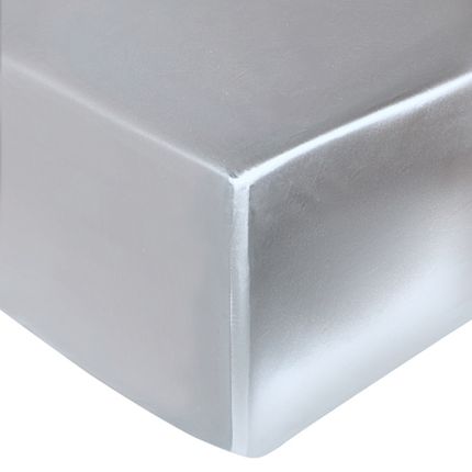 Silver Grey Silk Fitted Sheet