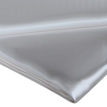 Silver grey luxury silk flat sheet
