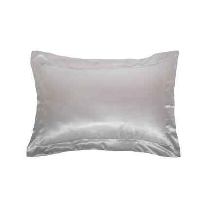 Silver Grey Silk Pillowcase