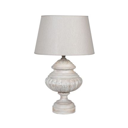 white shabby chic large lamp with lamp shade 