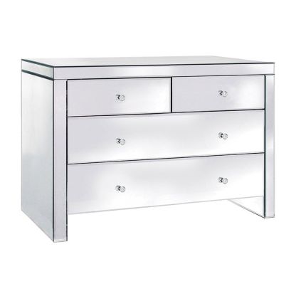 Sofia Plain Glass 2 Over 2 Chest