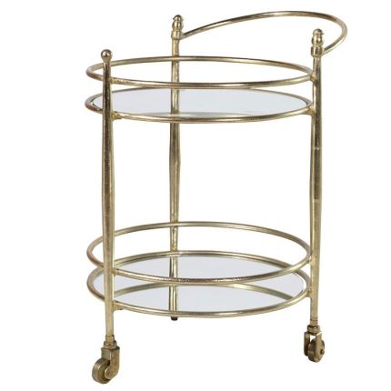 Spiral Glass Drinks Trolley