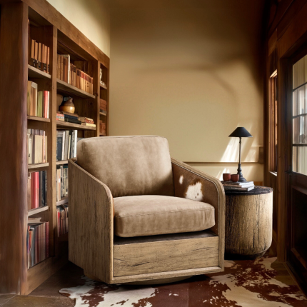 Stoneridge Leather Swivel Chair