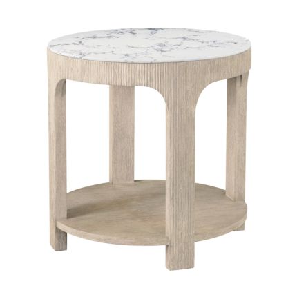 Horizon Round Quartz Side Table
