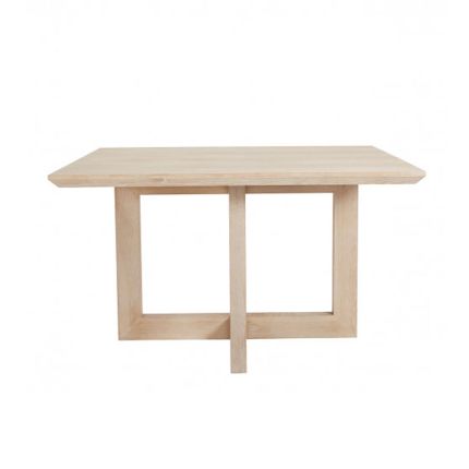 A luxurious natural whitewash oak square  dining tale