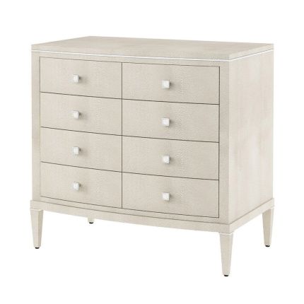 Enchanting 8-drawer chest of drawers in shagreen texture finish