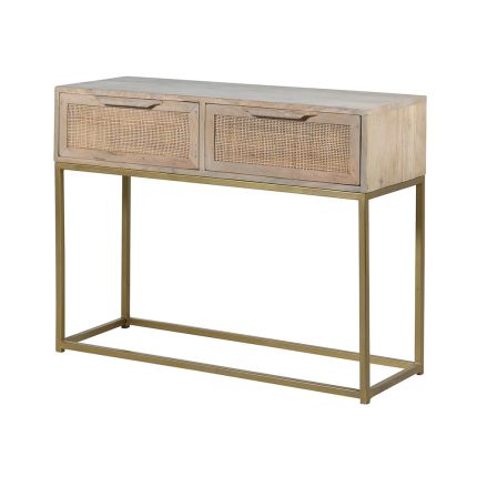 A luxurious vintage Scandinavian-inspired console table