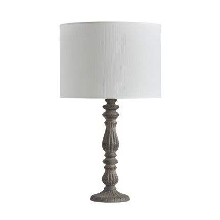 French-style natural oak table lamp