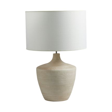 Modern neutral-toned table lamp with white shade