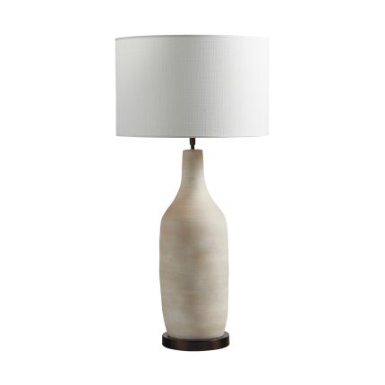 Contemporary neutral-toned pottery table lamp
