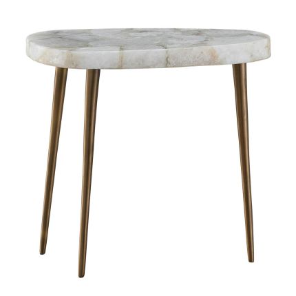 Fino Side Table with Agate Top - Short