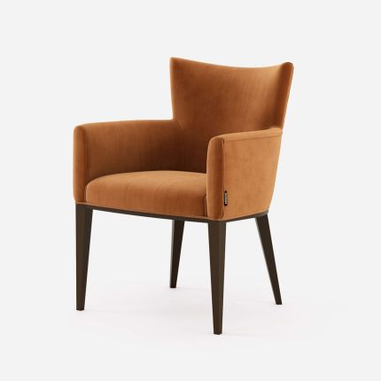 Clearance Domkapa Vianna Carver Chair-Paris Steel (Velvet)