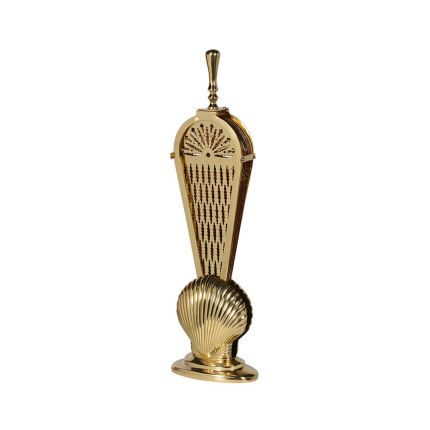 A glamorous golden art deco fan fire screen 