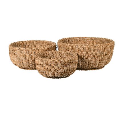 Gorgeous set of three round baskets