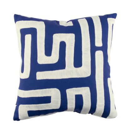 A beautiful blue geometric cushion by Romo