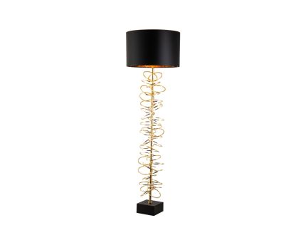 Medea Floor Lamp - Polished Brass/Matte Black