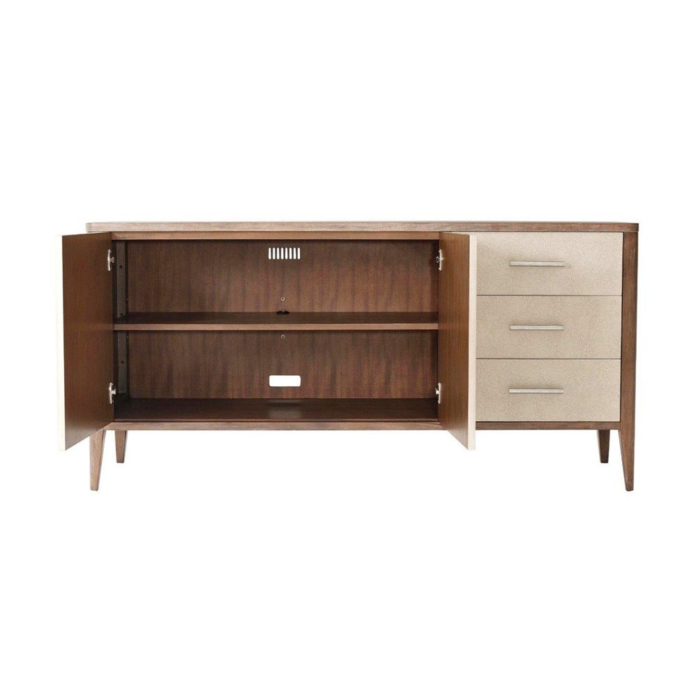 Stylish sideboard with cupboards and three drawers
