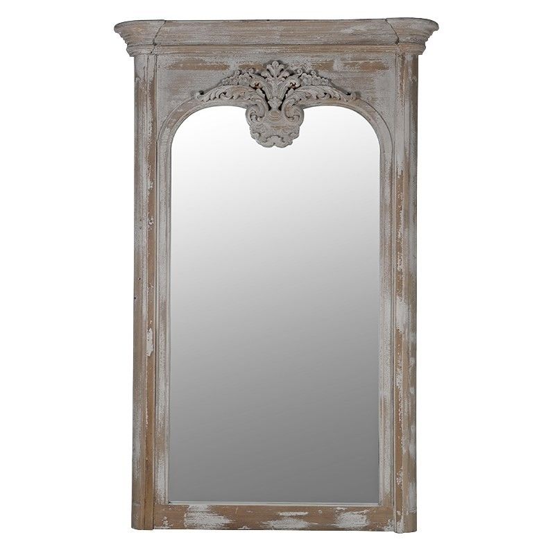 Rustic White Antiqued Mirror