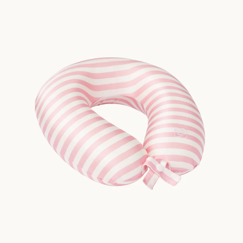 Striped Silk Laundry Bag - Pink & Ivory