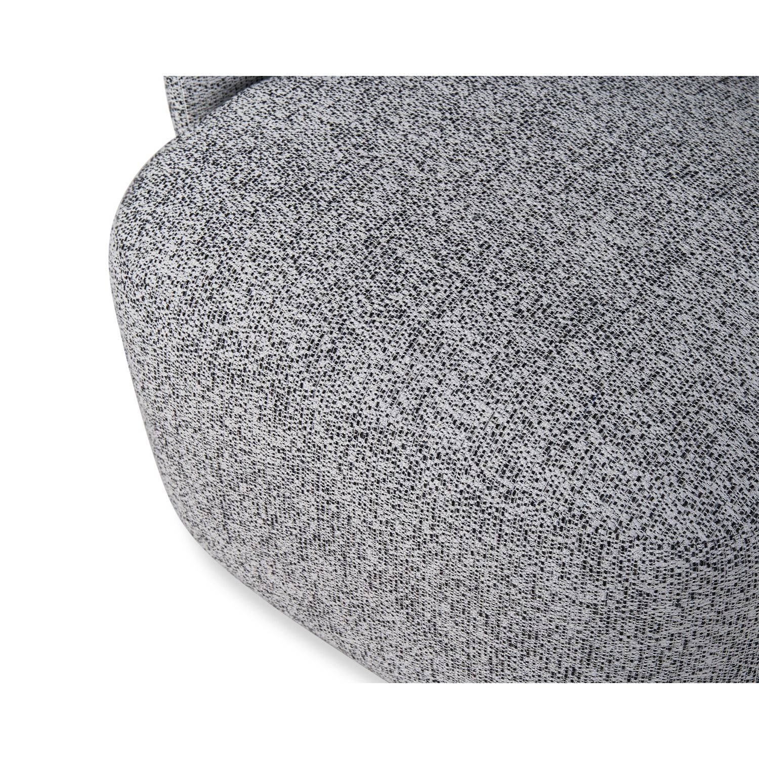 A stylish swivel chair by Liang & Eimil with a gorgeous grey upholstery and black base