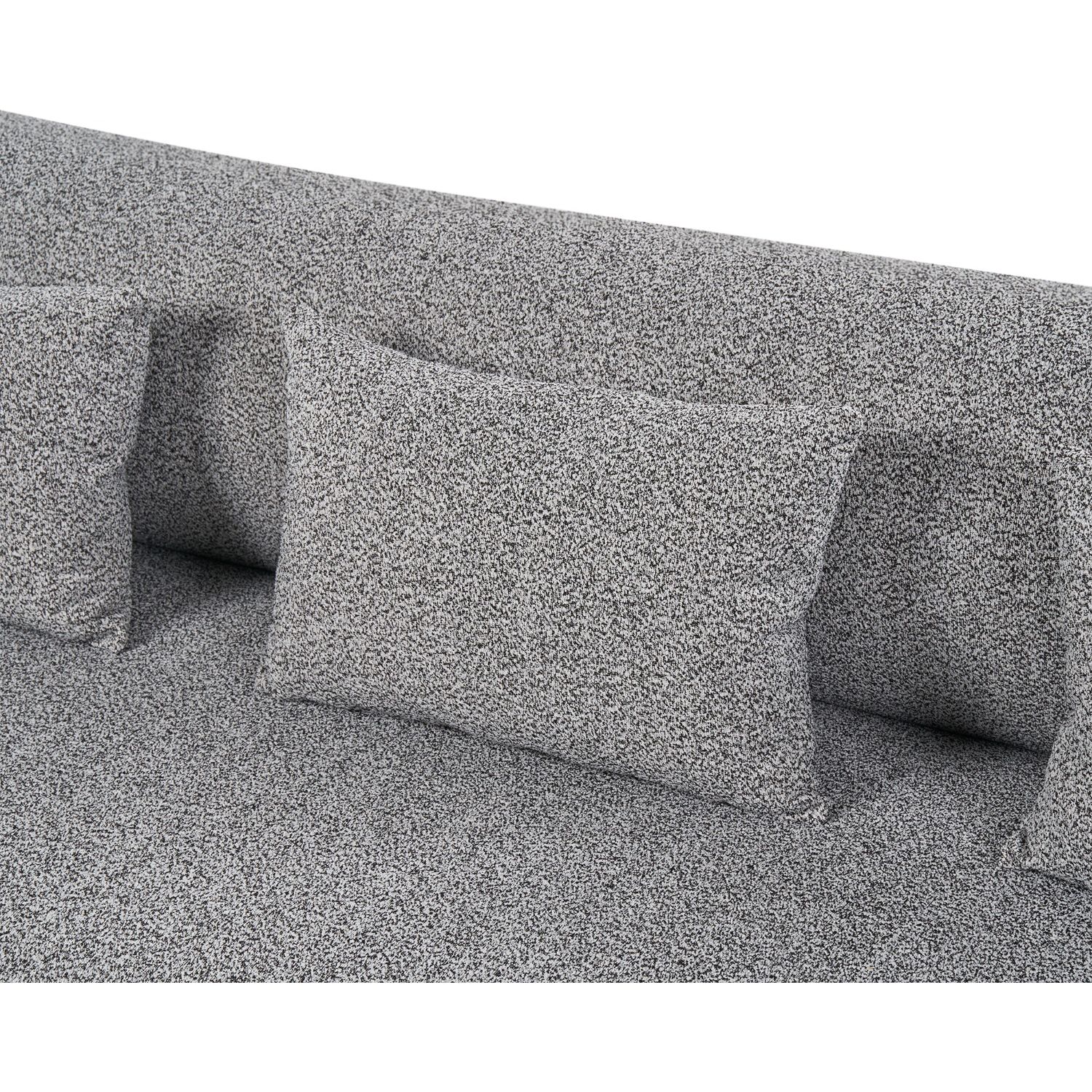 A stylish sofa with a gorgeous grey speckle upholstery