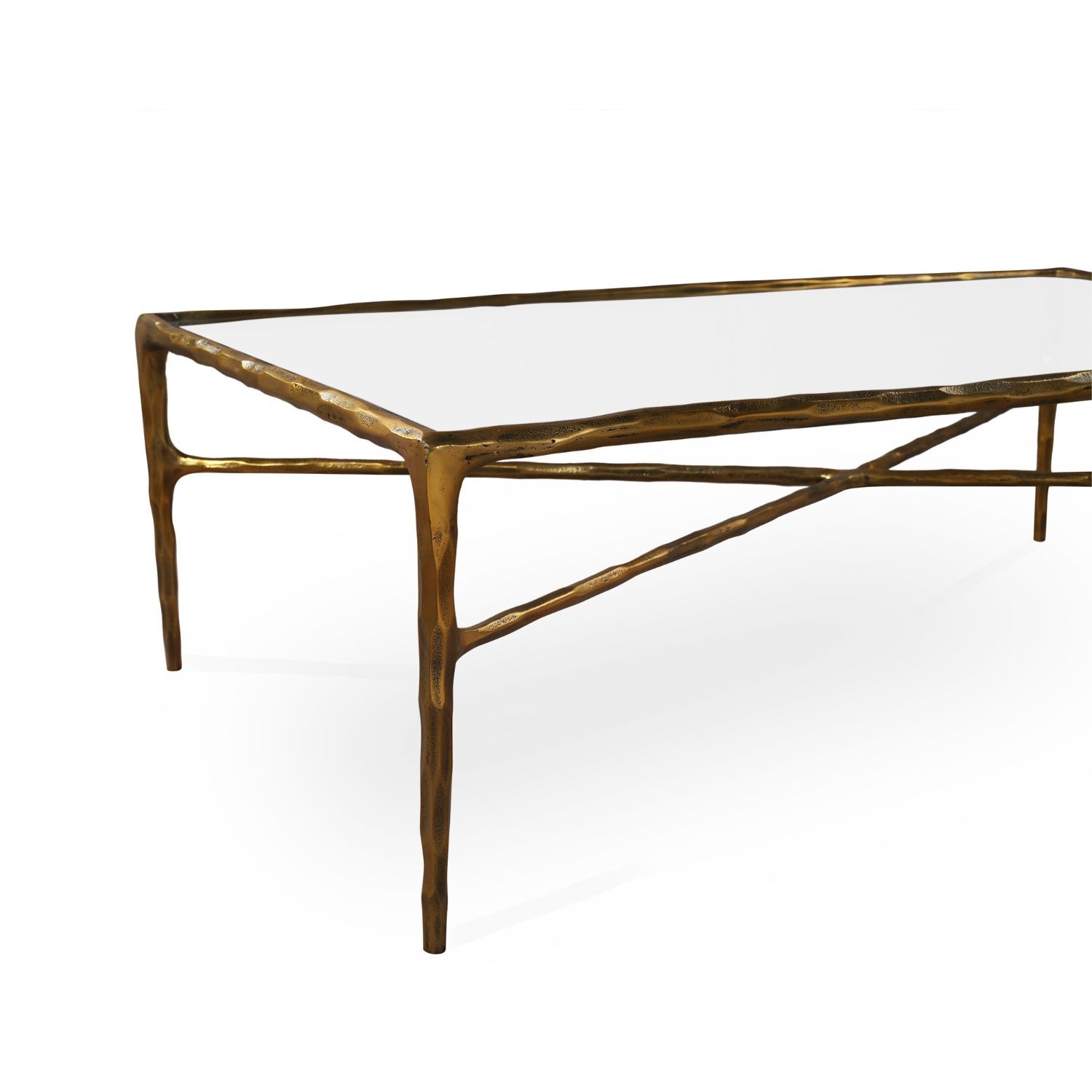 Cobra Coffee Table - Antique Brass
