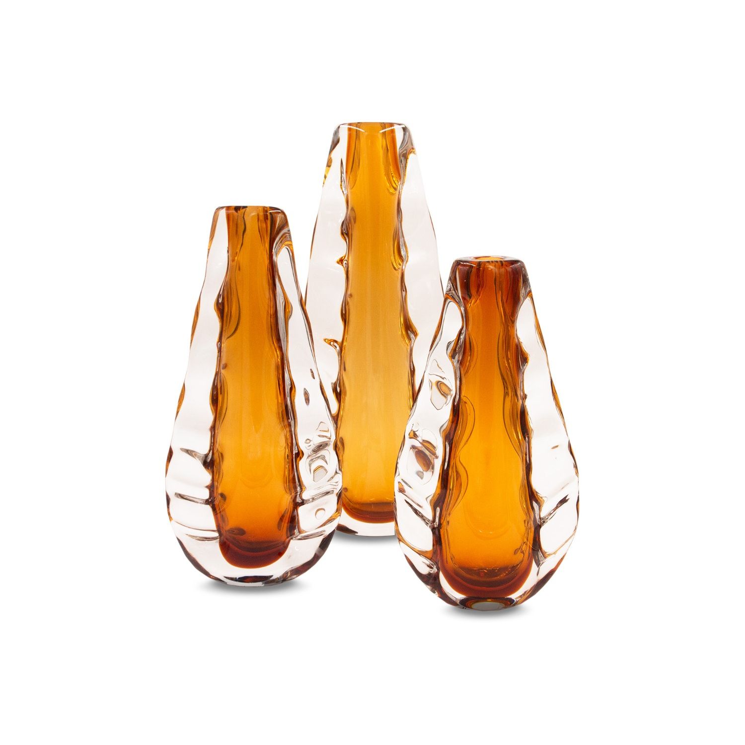 Astell Crystal Amber Vase - Large