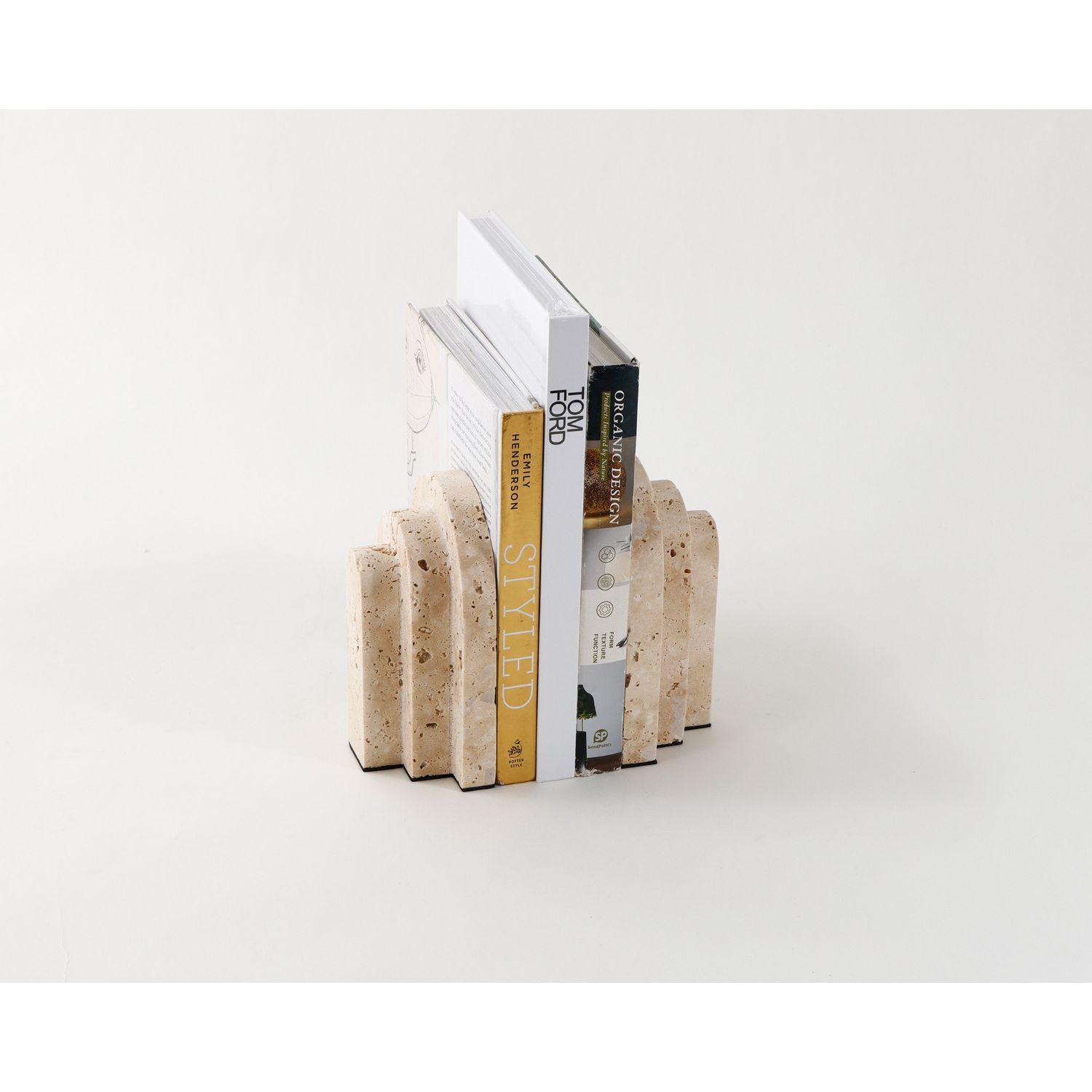 Empire Bookends - Beige Marble