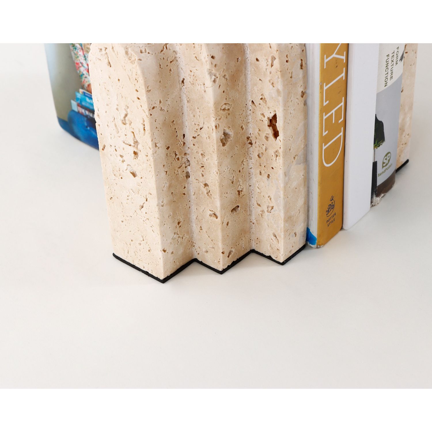 Empire Bookends - Beige Marble