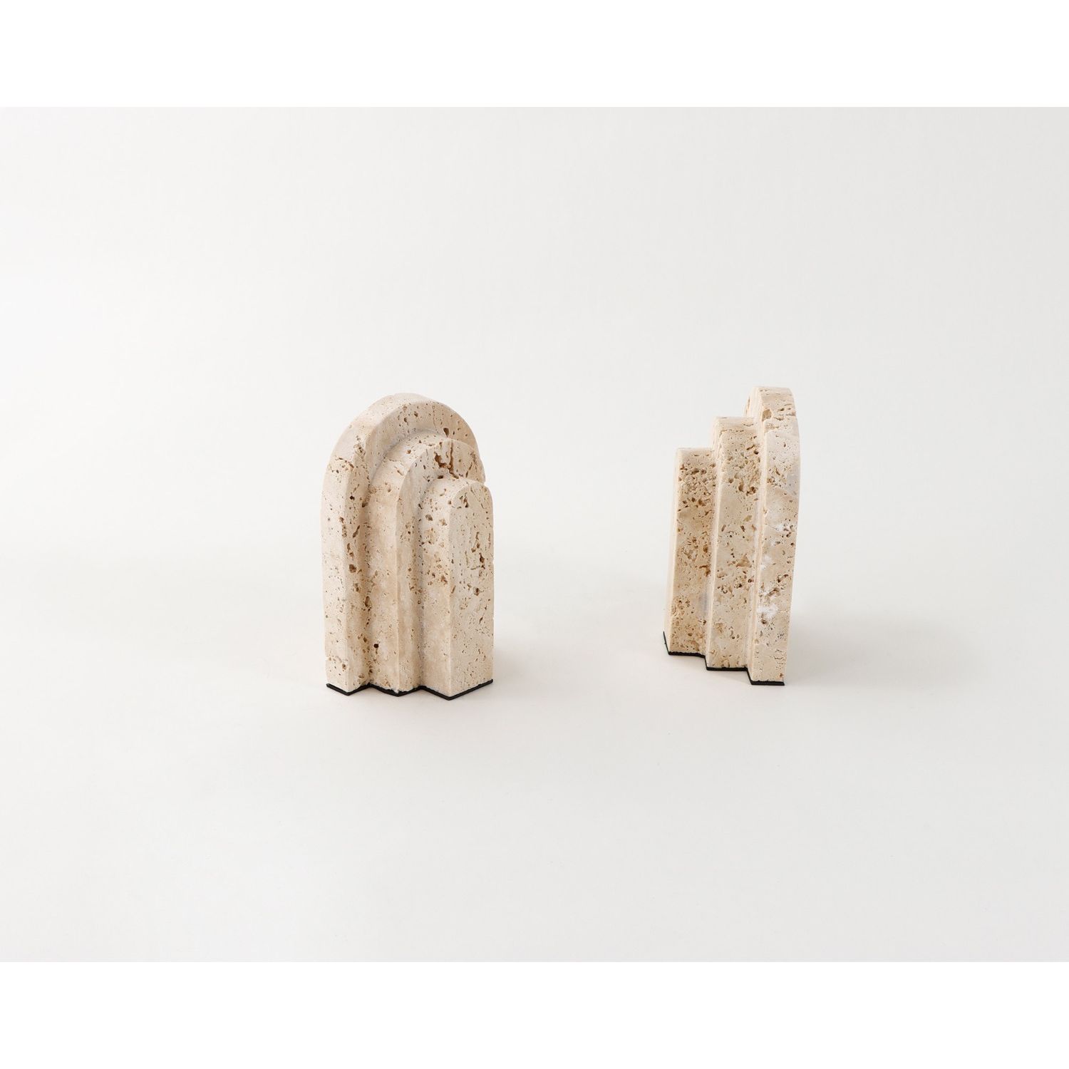Empire Bookends - Beige Marble