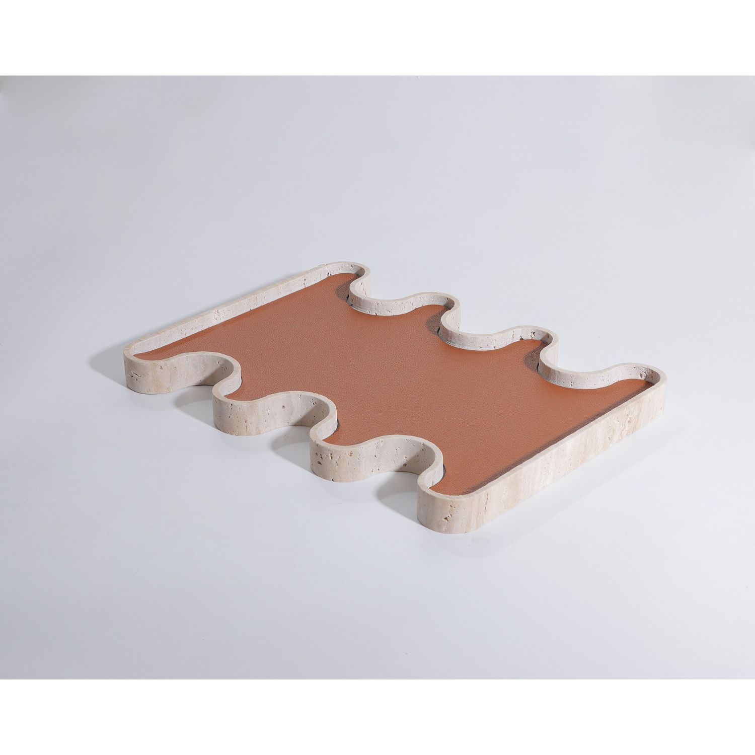 Sahara Tray - Marble/Tanned Leather
