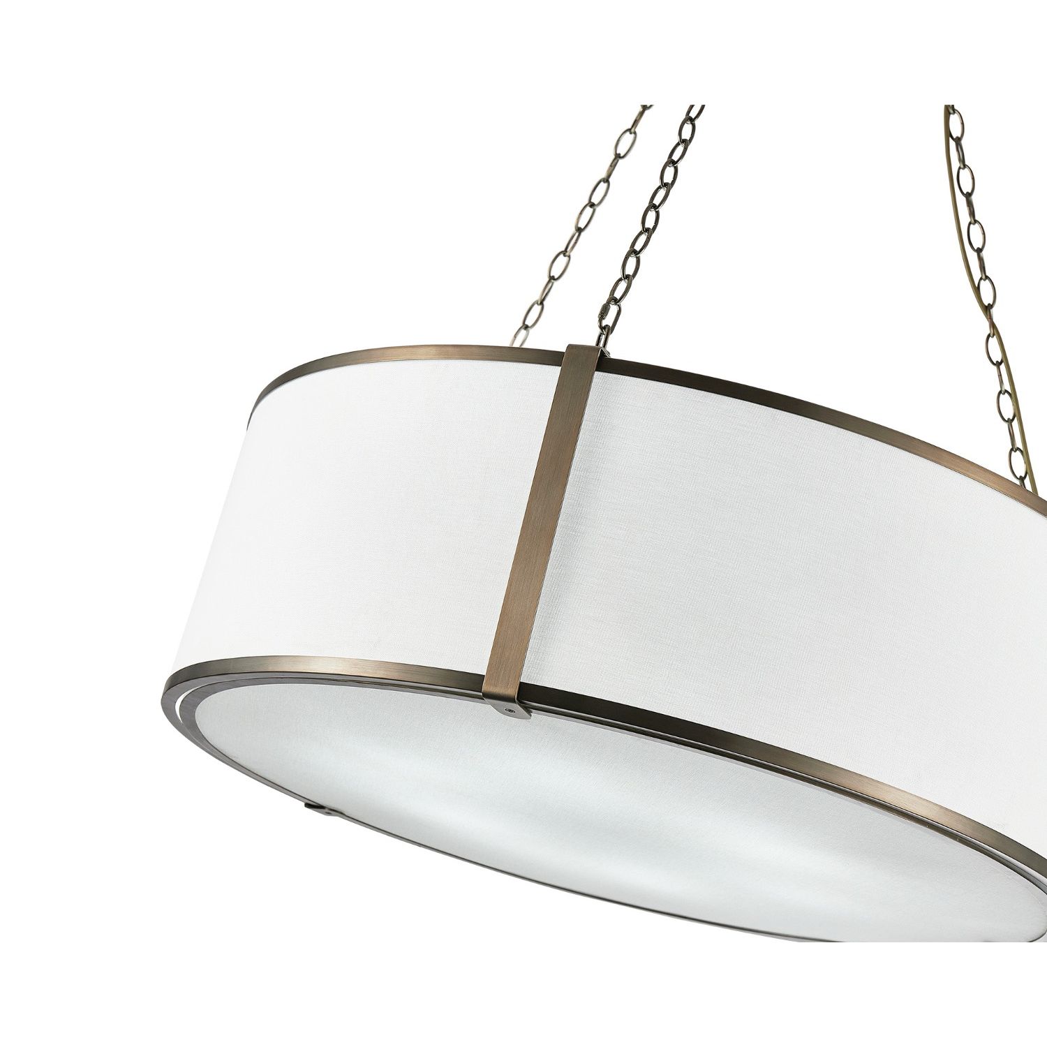 Baltimore Pendant Lamp - Antique Brass/White Linen