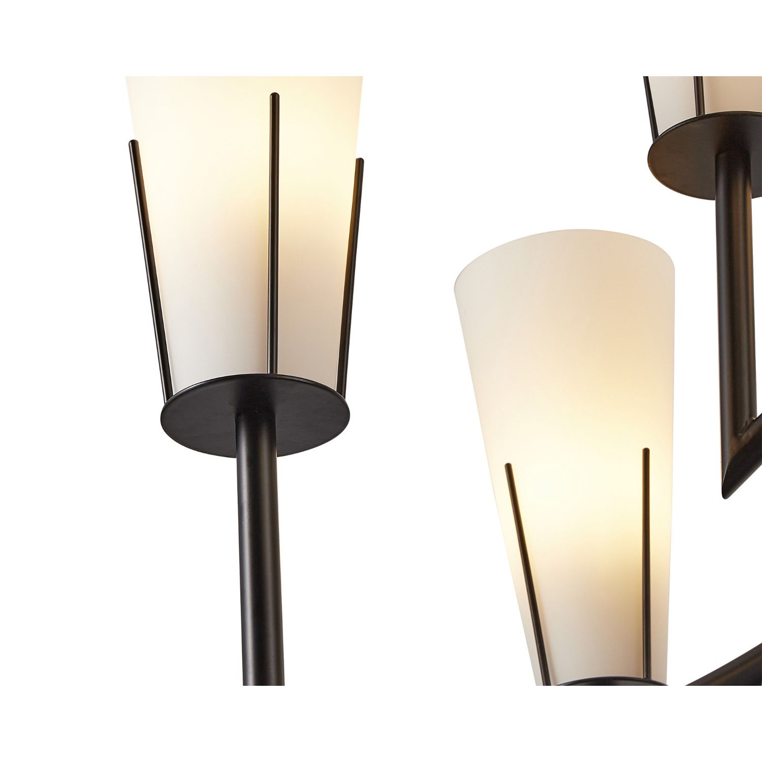 Magestic Chandelier - Black/White Glass