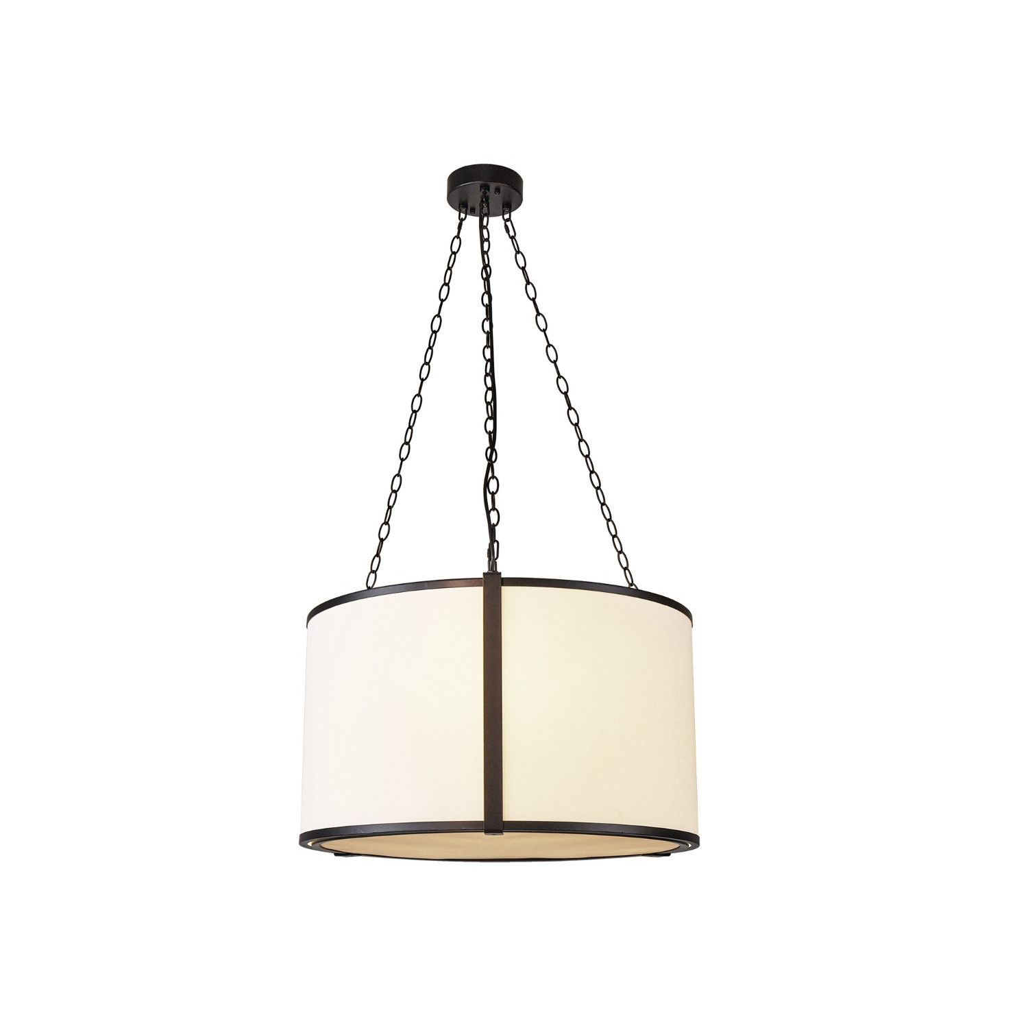 Baltimore Pendant Lamp - Matte Black/White Linen