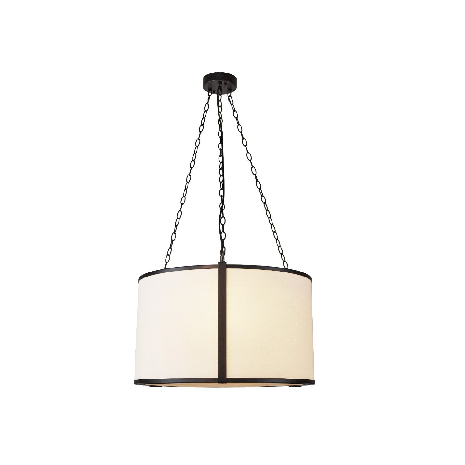 Baltimore Pendant Lamp - Matte Black/White Linen
