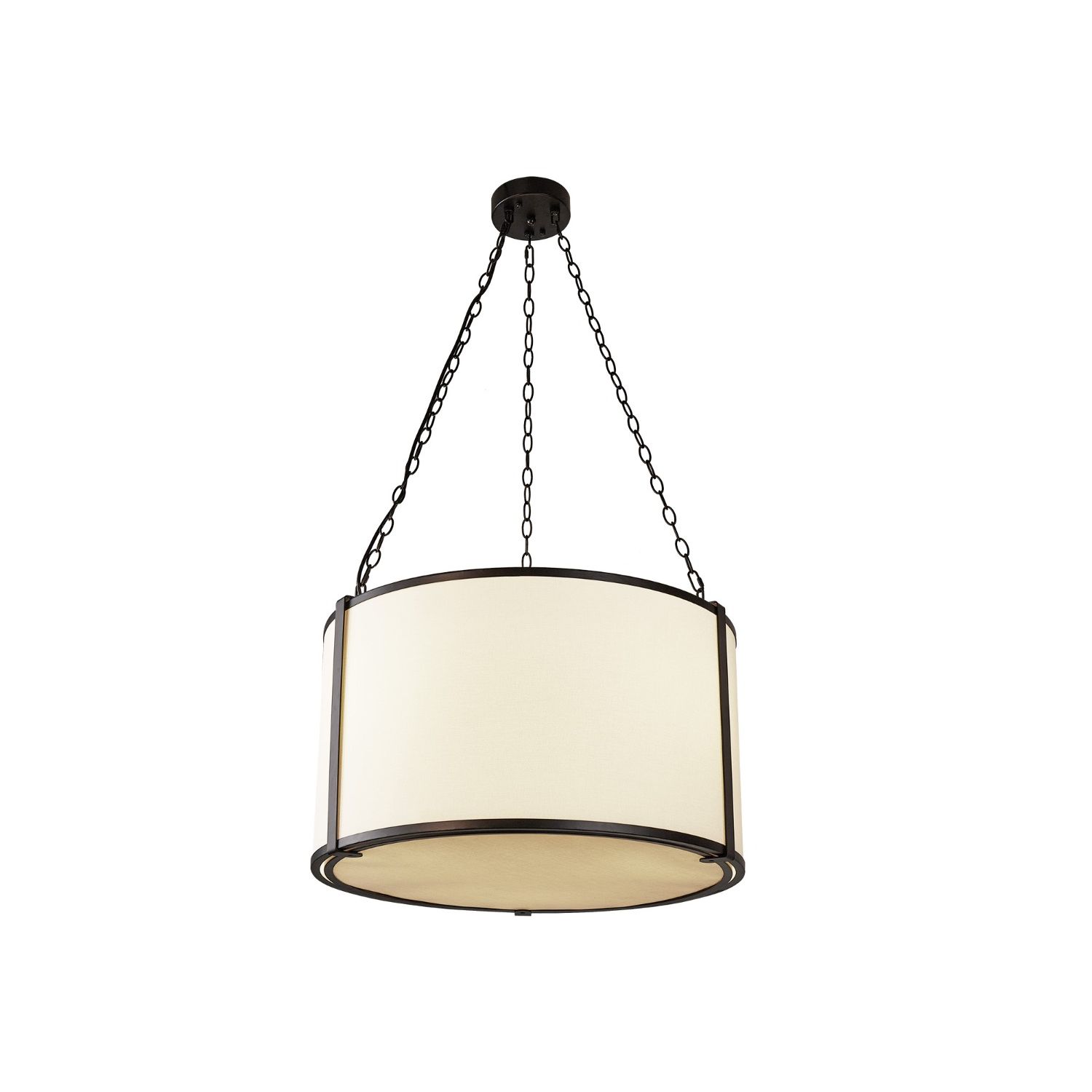 Baltimore Pendant Lamp - Matte Black/White Linen