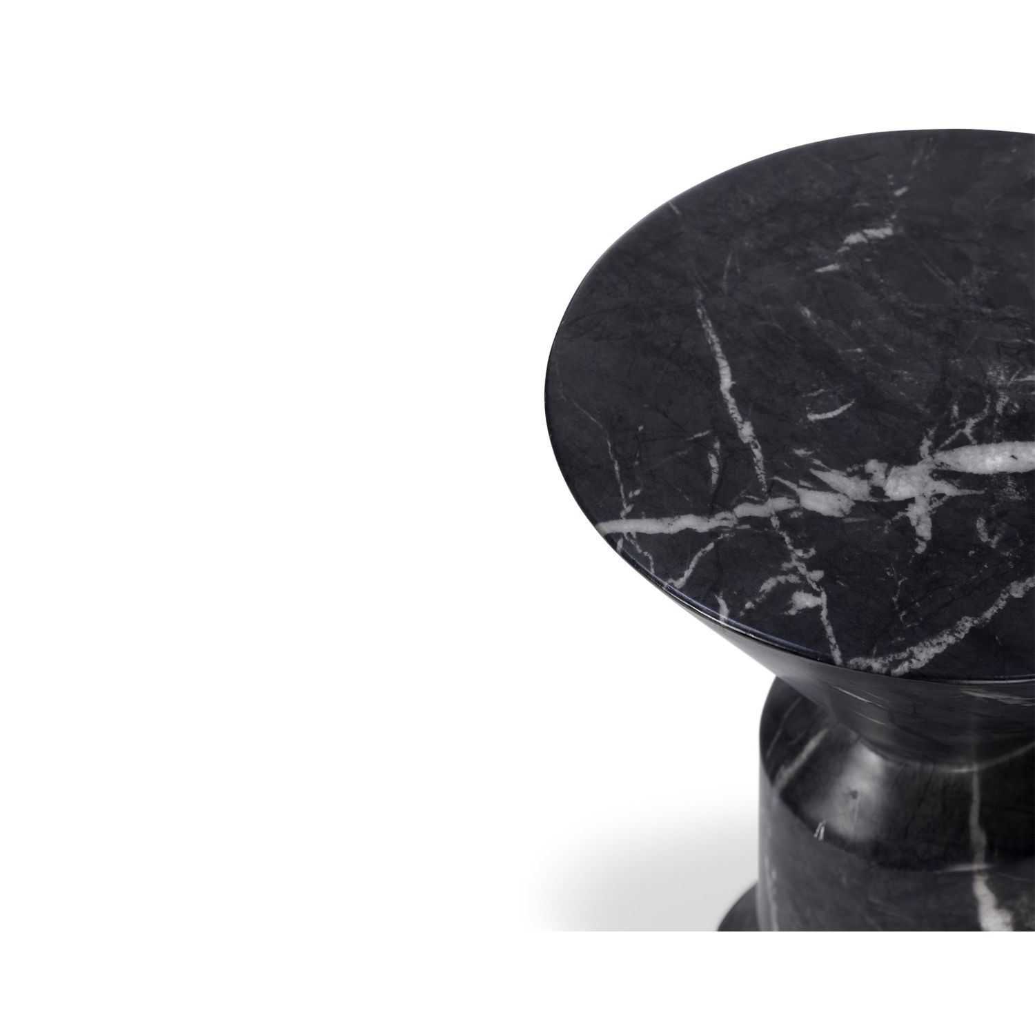 Liang & Eimil Argos Side Table Black Marquina Faux Marble Liang
