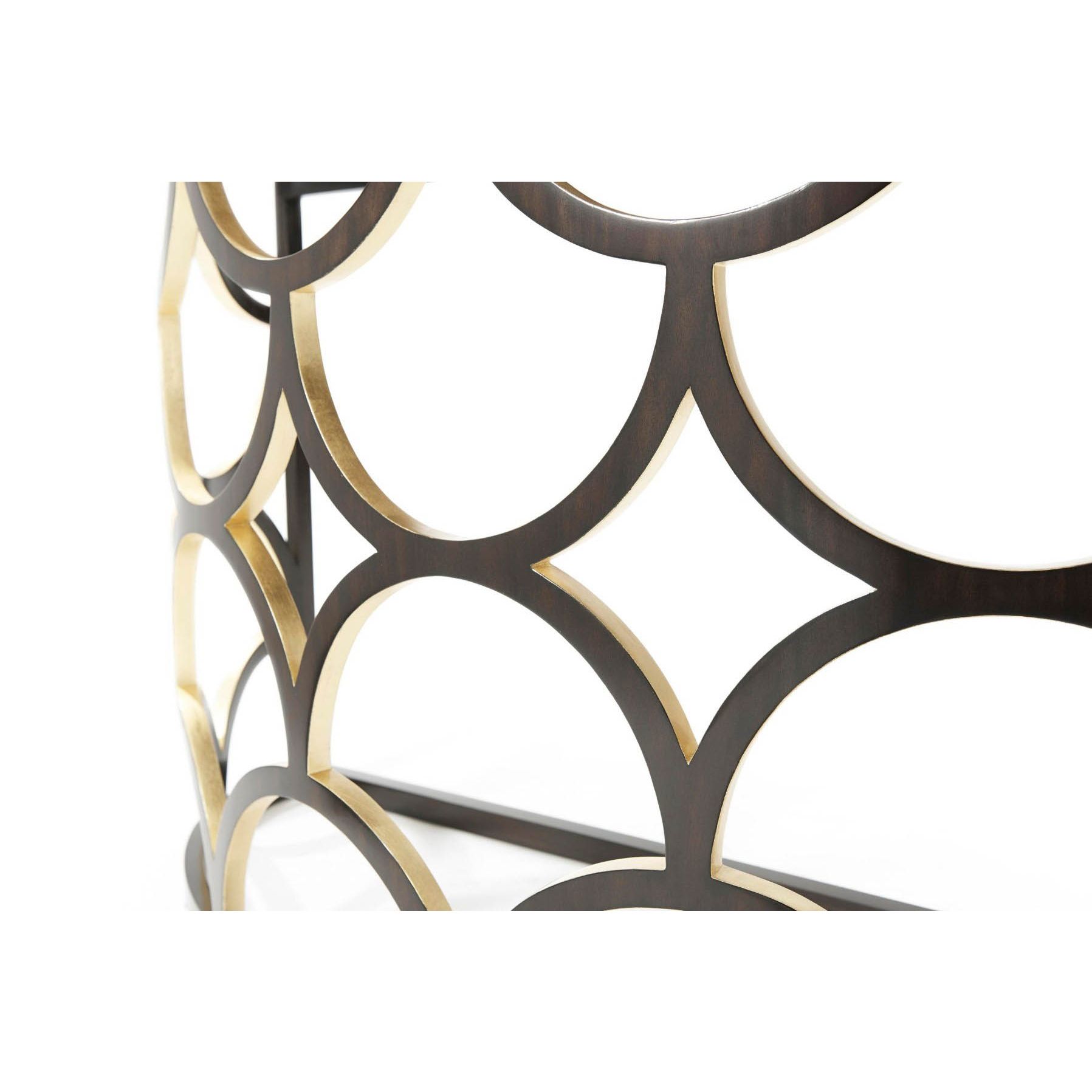 Black and gold carved console table