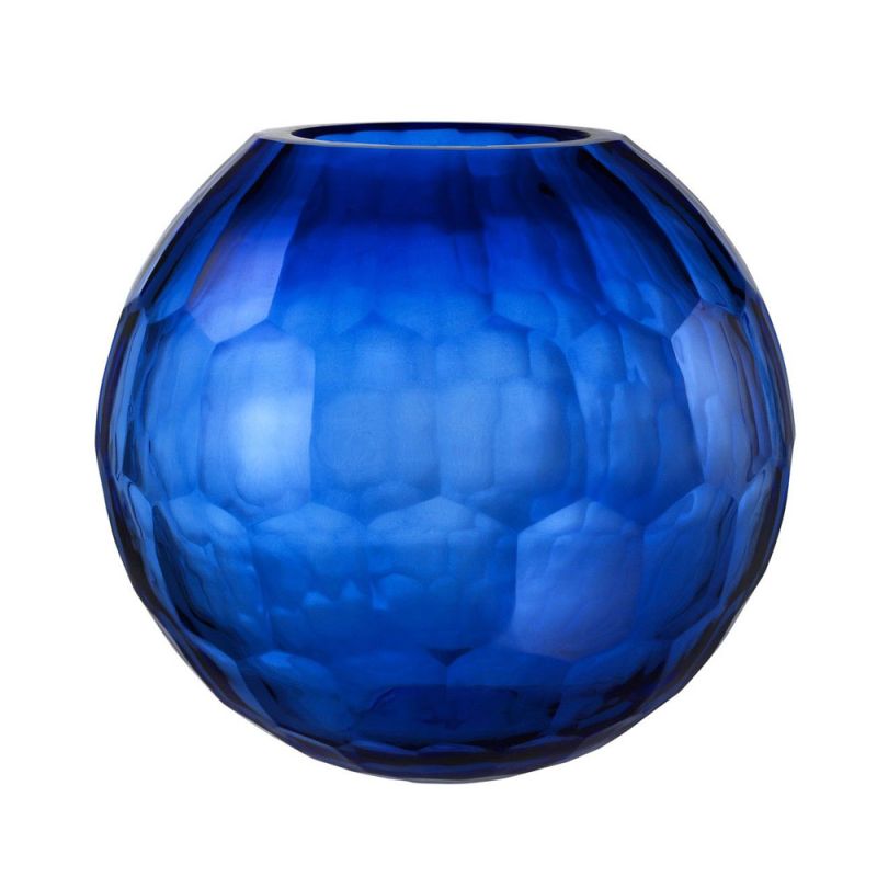 Large Blue Glass Vase Accessories Sweetpea & Willow