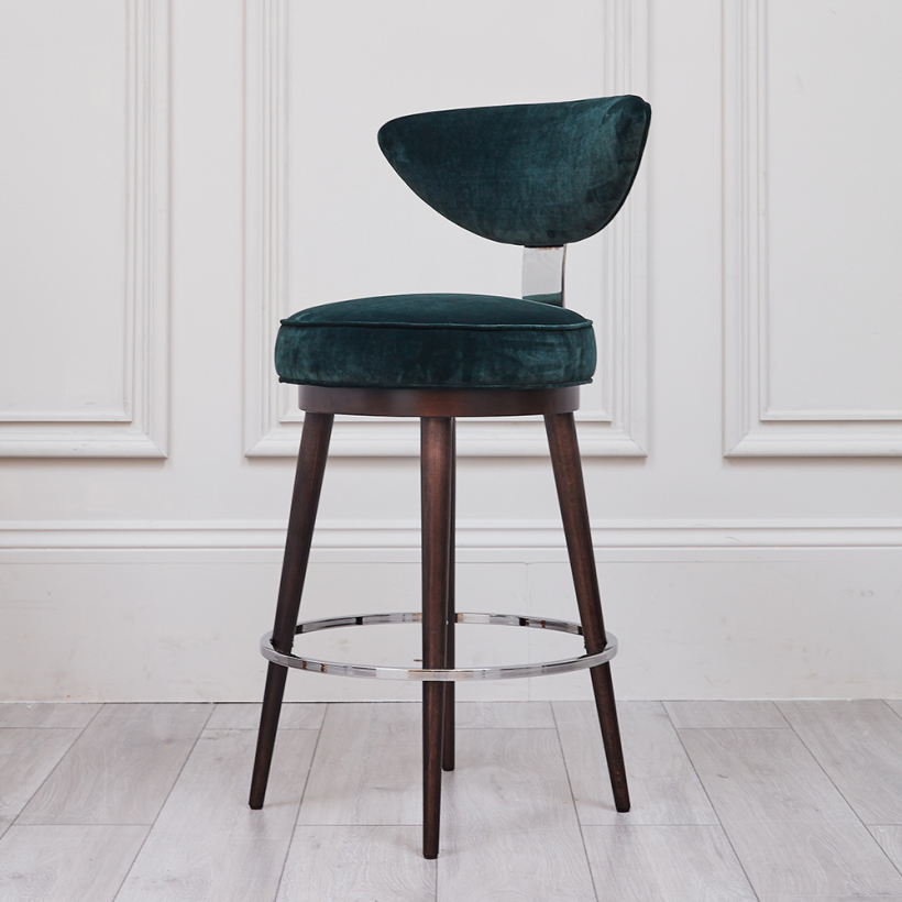 Grace Bar Stool - Nickel
