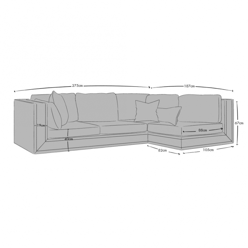 Corner Sofa Right Hand Facing - Small