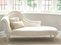 Classical White Chaise Longue