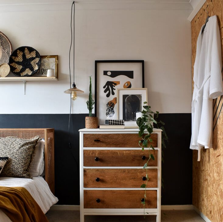 a luxurious natural wood and tan bedroom